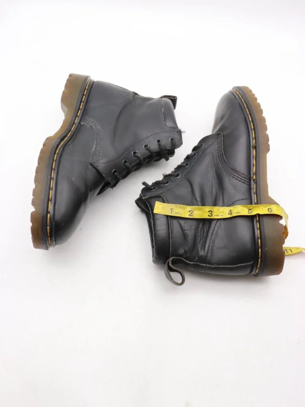 Doc Dr. Martens Boot 6 Eye Men's UK 10 US 11 Combat Boots Black Leather England